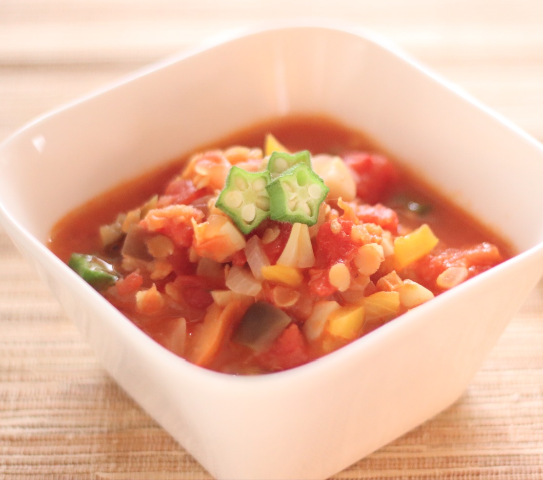 レンズ豆と夏野菜のスープ